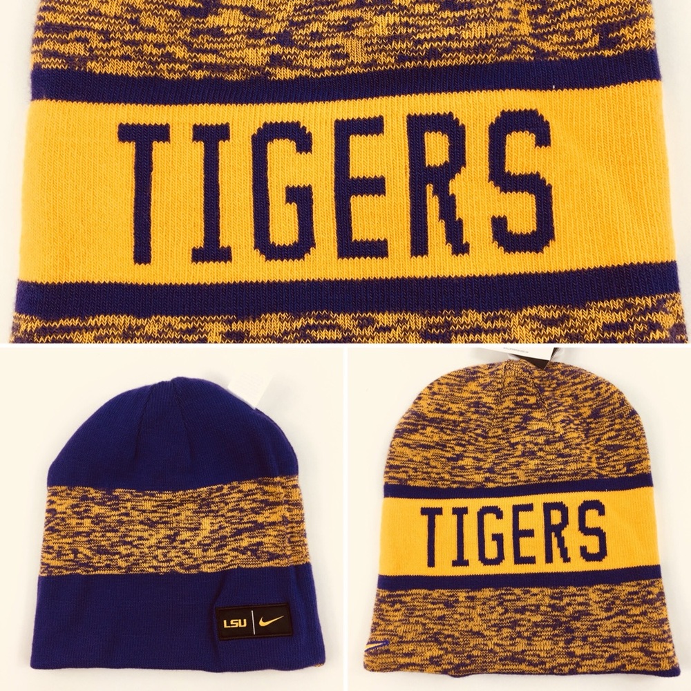 NWT Nike Reversible beanie hats college LSU